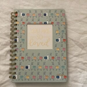 Colorful Llama Spiral Baby Journal